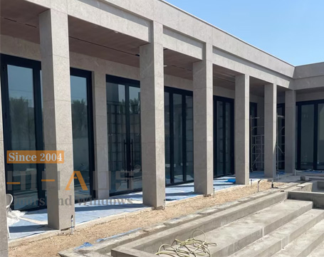Aluminum Heavy Duty Folding Door in Doha, Qatar: Extra installation Support for Challenging Project