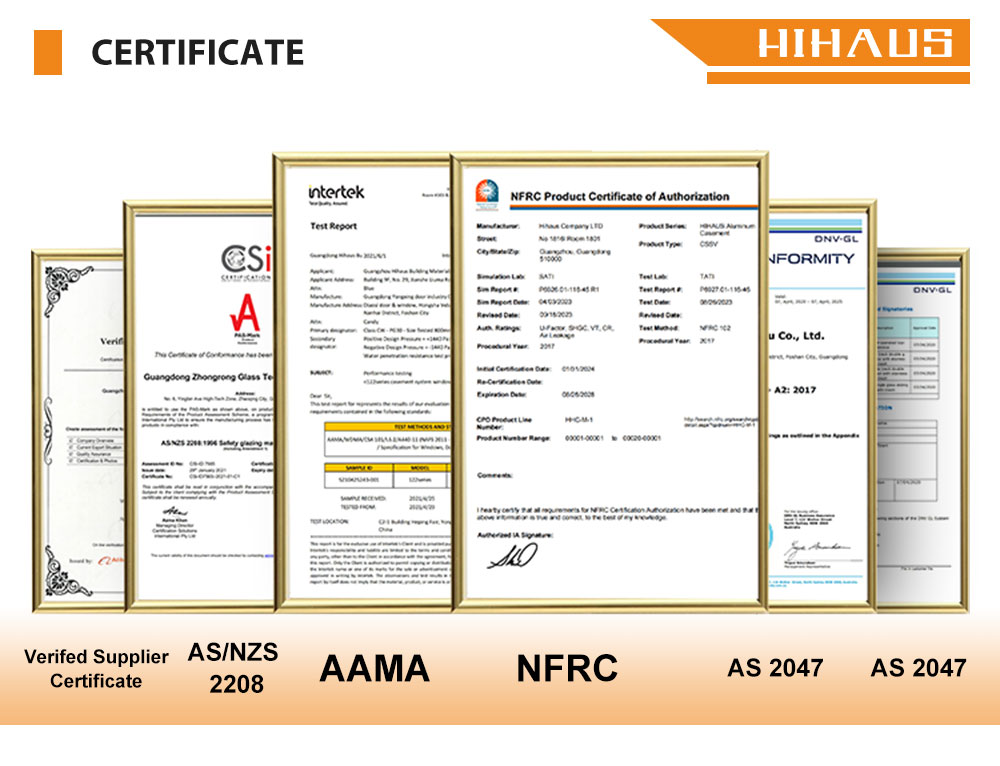 Window and Door Certificate