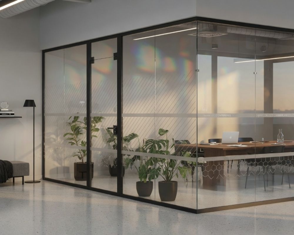 glass partition wall