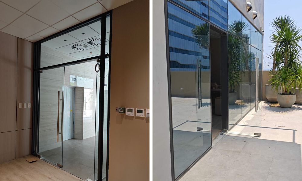 Floor Spring Glass Door